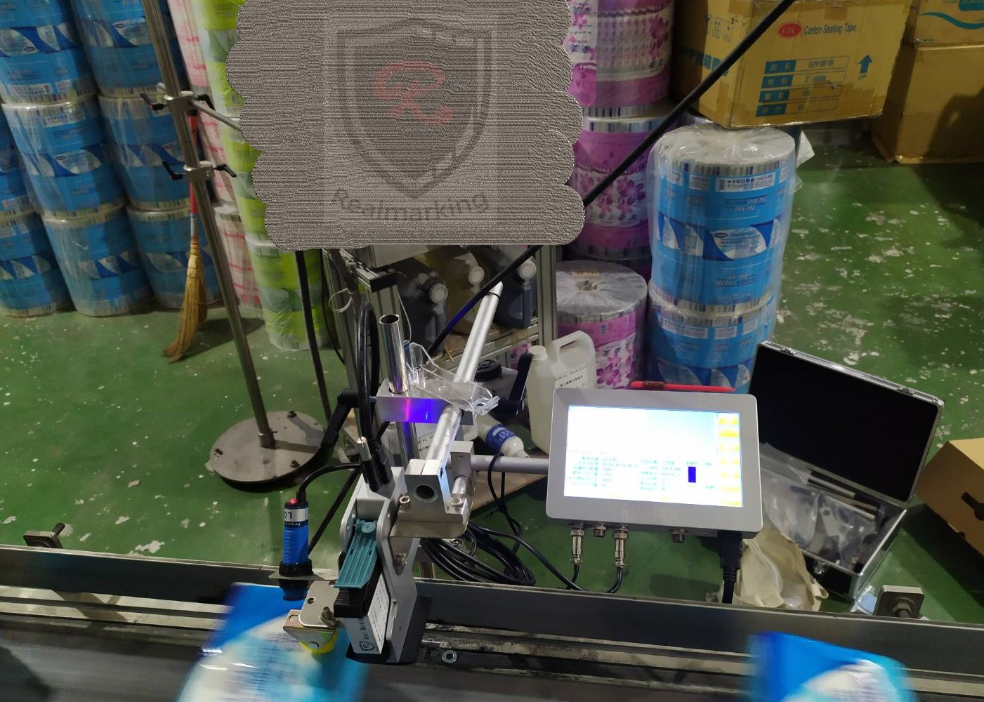 (衛生紙外袋噴印)-RA+ 勁騰興業 噴字機 噴碼機 噴印機